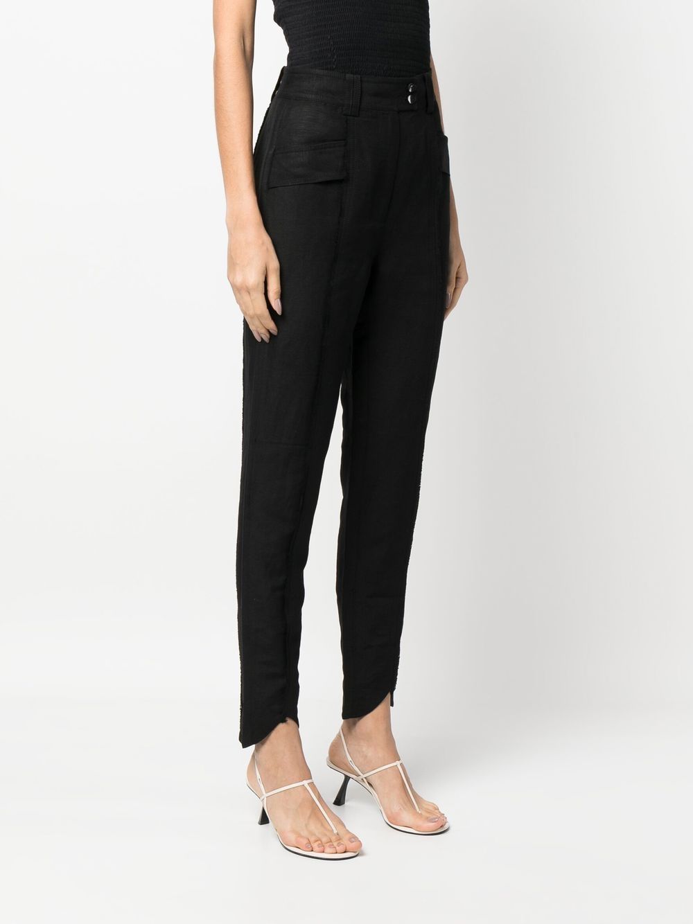 Shop Aje Surrounding Panel-detail Trousers In Black