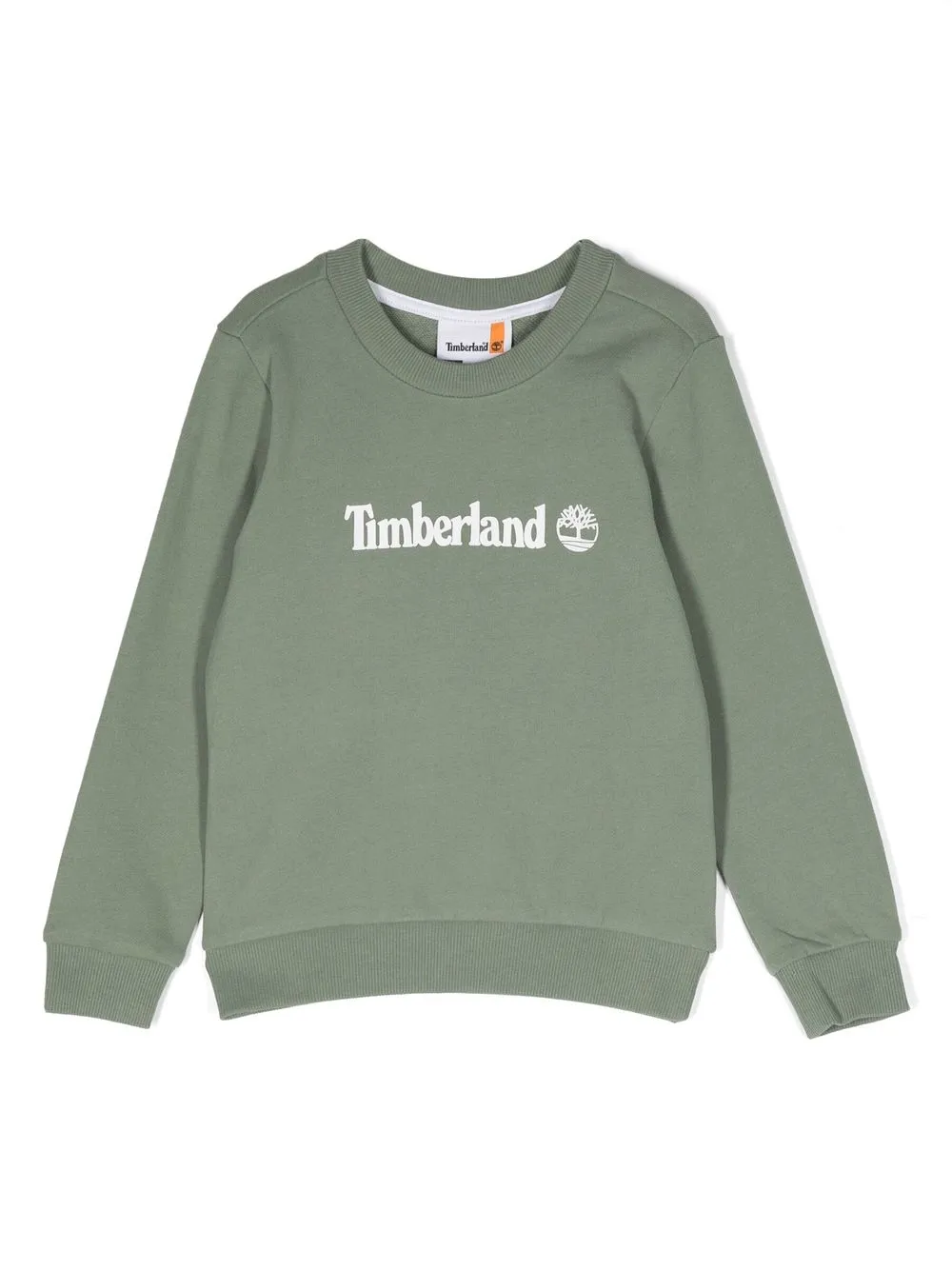 

Timberland Kids logo-print long-sleeved sweatshirt - Green