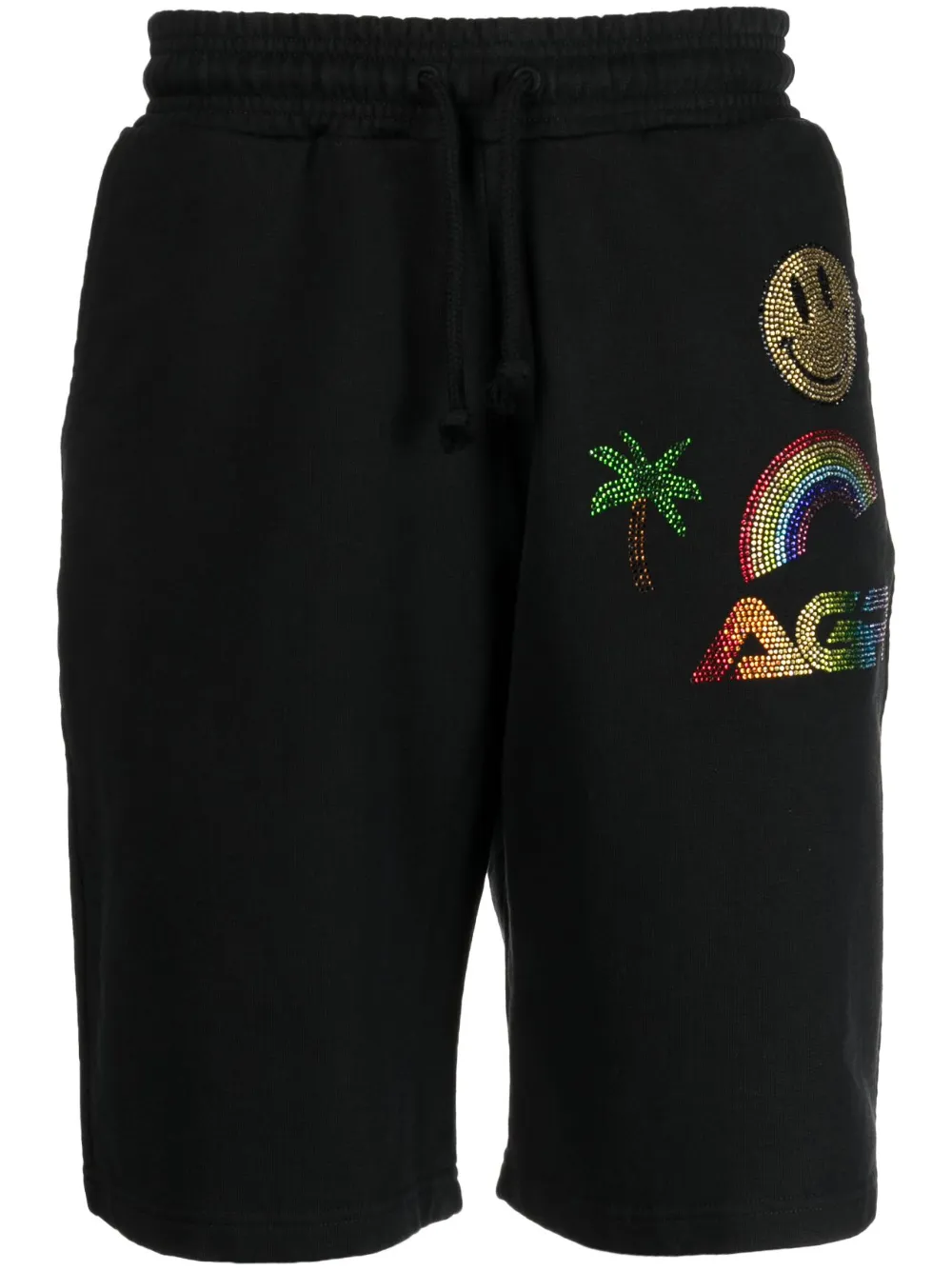 AGR logo-embroidery Embellished Track Shorts - Farfetch