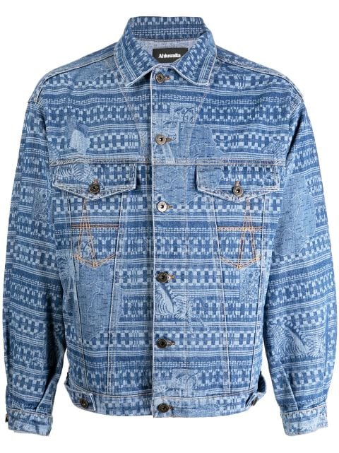 Ahluwalia abstract pattern denim jacket