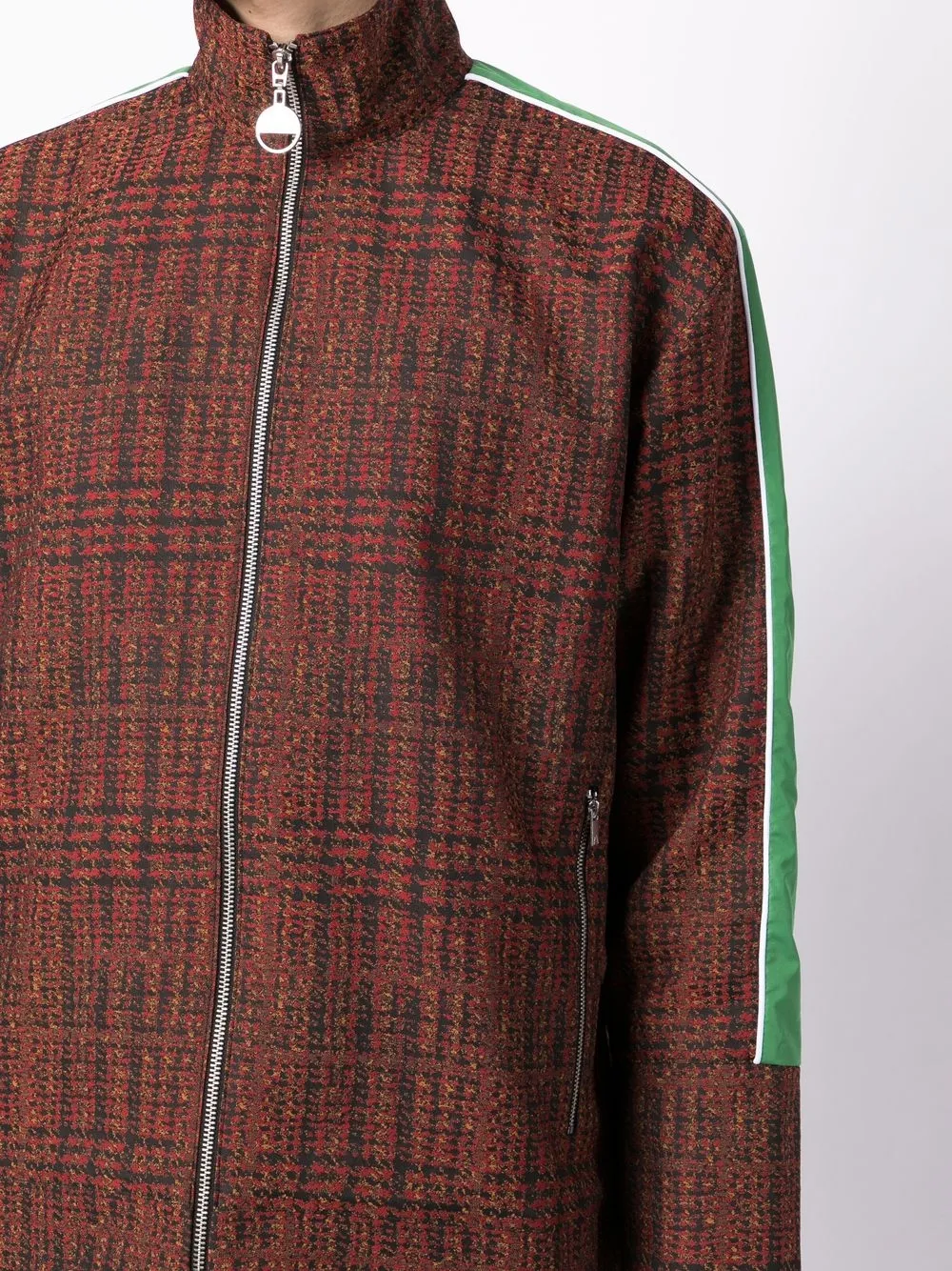 AHLUWALIA CHECK-PATTERN ZIP-UP JACKET
