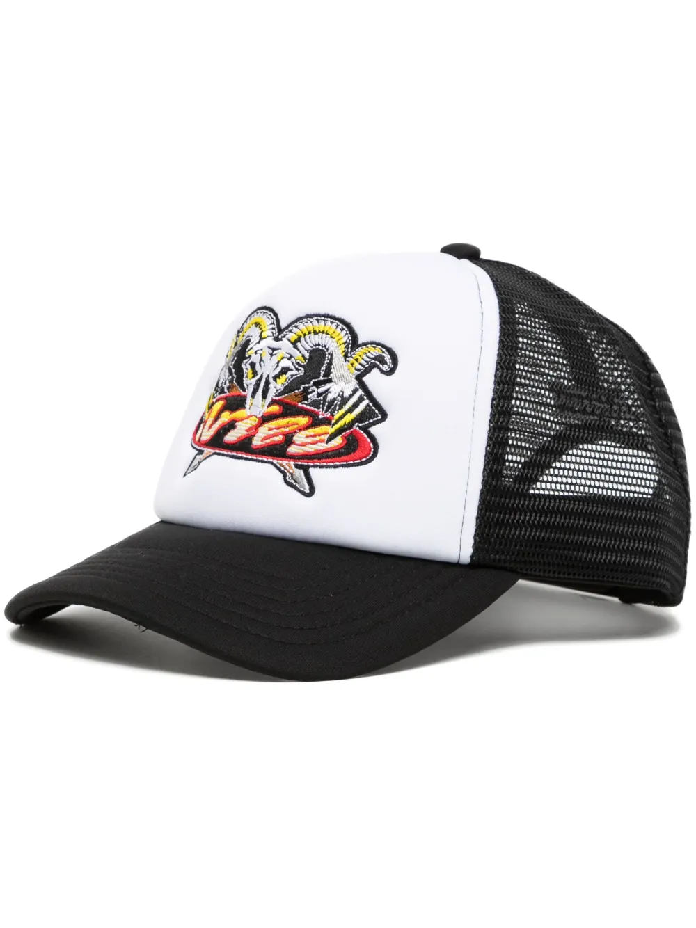 Aries Embroidered-logo Baseball Cap In Black