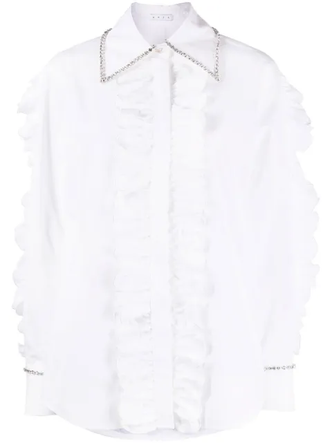 AREA ruffle-detail long-sleeve shirt