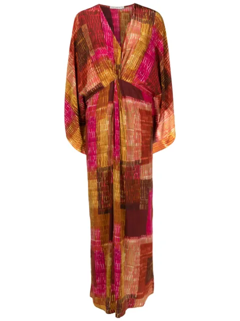 Lenny Niemeyer vestido largo de seda con estampado abstracto