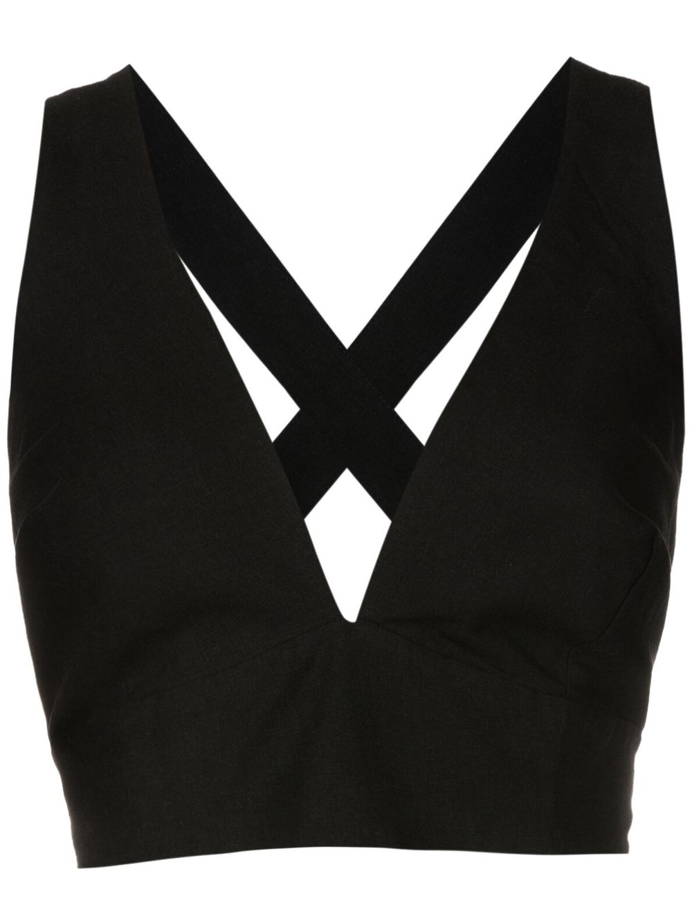 Lenny Niemeyer crossover-straps cropped top - Black