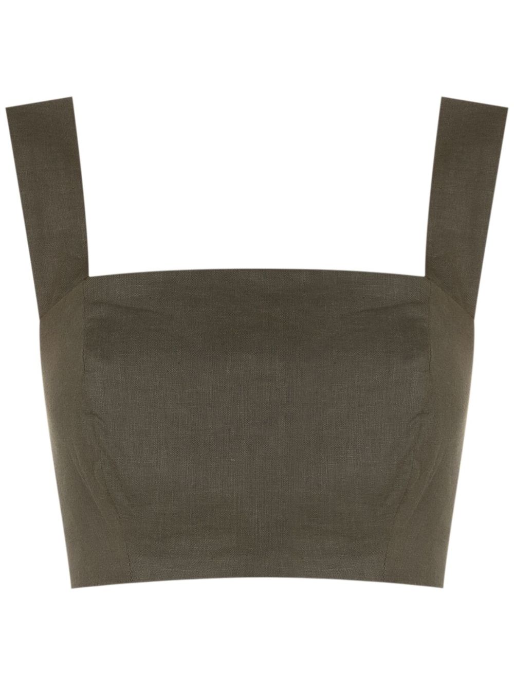 square-neck cropped top