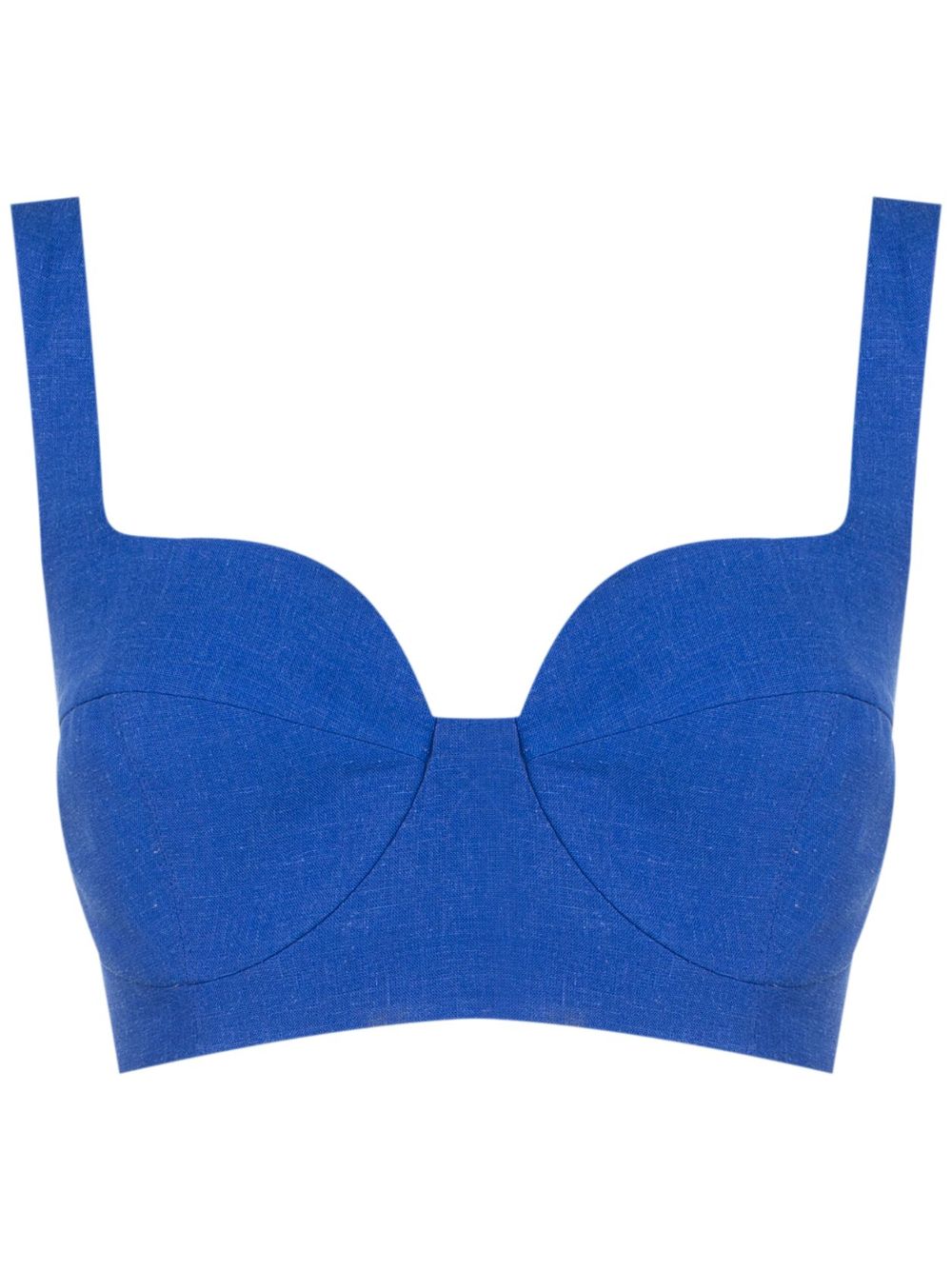 Lenny Niemeyer V-neck cropped top - Blue