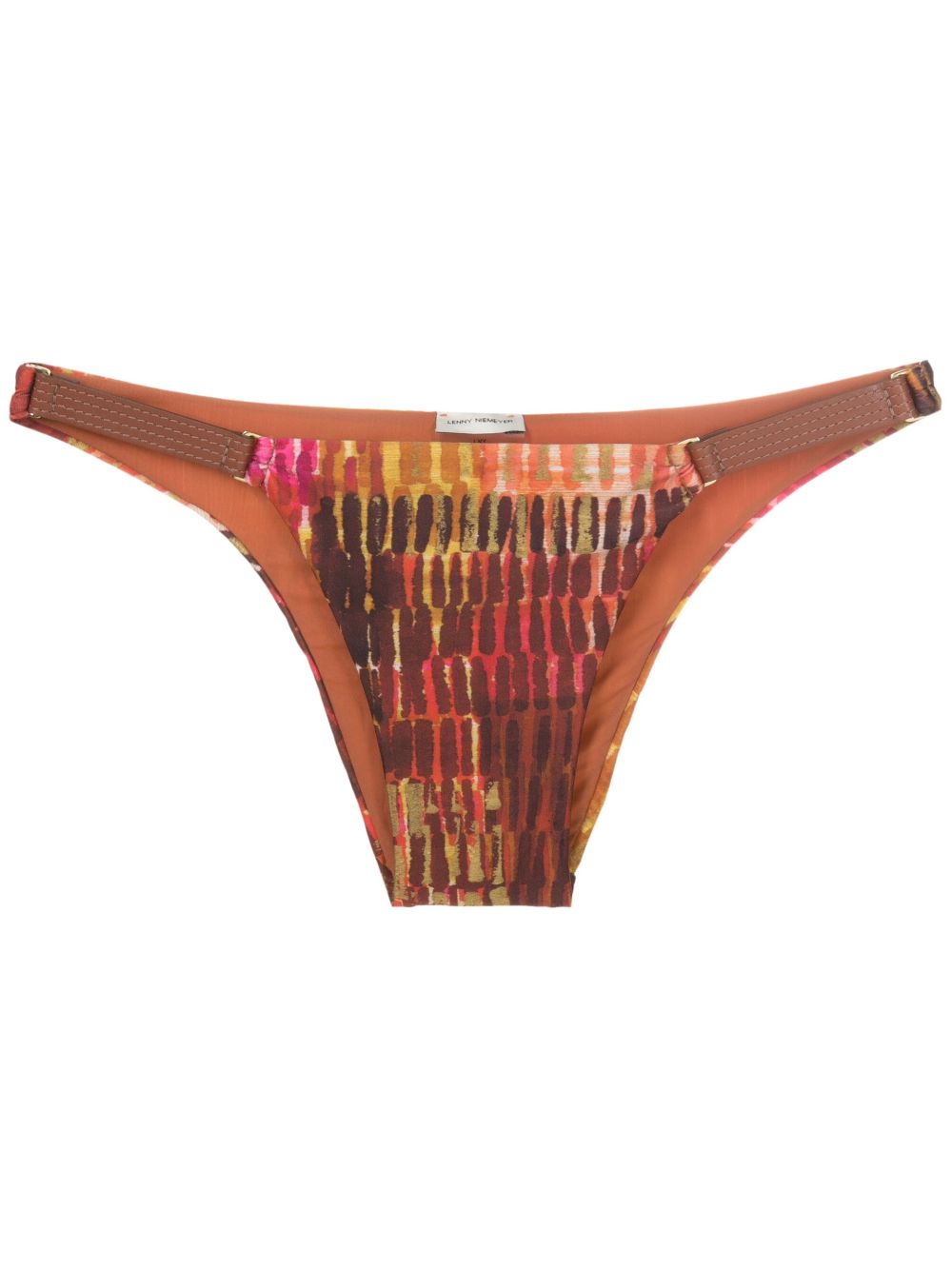 Lenny Niemeyer abstract low-rise bikini bottoms - Brown