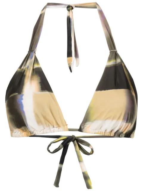 Lenny Niemeyer abstract-print triangle bikini top