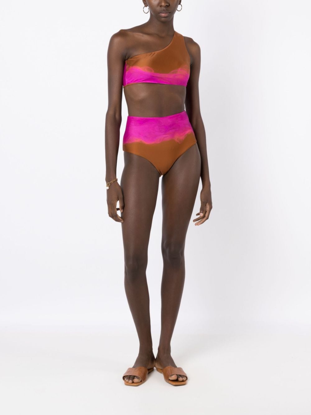 Lenny Niemeyer Asymmetrische bikinitop - Bruin
