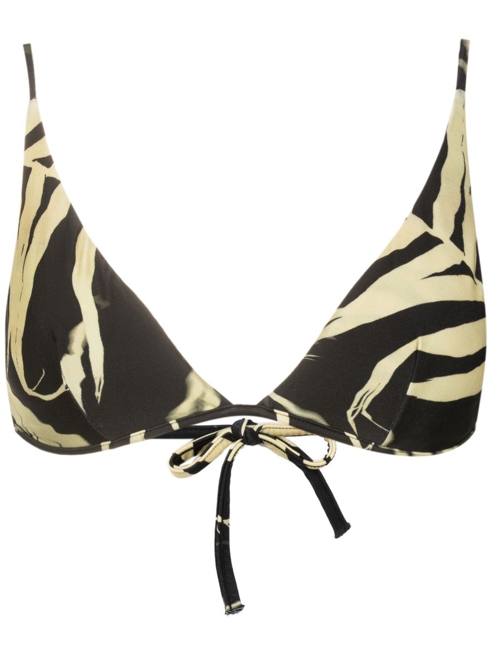 Lenny Niemeyer Abstract-print Triangle Bikini Top In Black