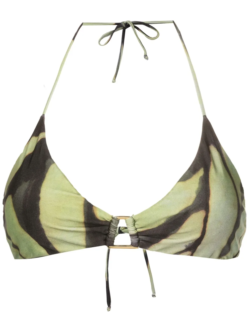 Lenny Niemeyer top de bikini estilo triángulo con motivo abstracto | verde | Image 1