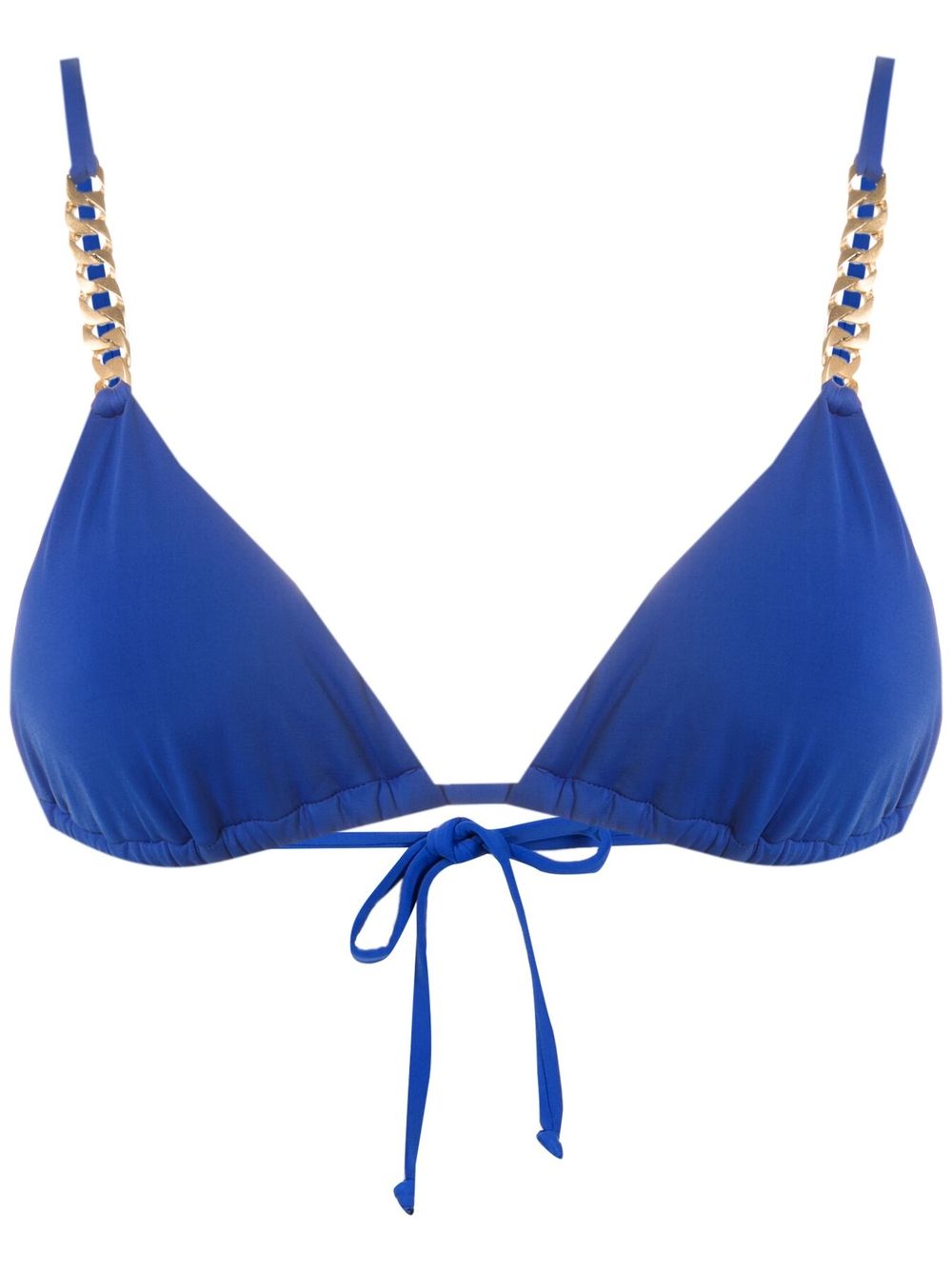 Lenny Niemeyer Chain-link Triangle Bikini Top In Blue