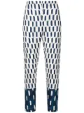 Lenny Niemeyer abstract-print silk slim-fit trousers - Neutrals