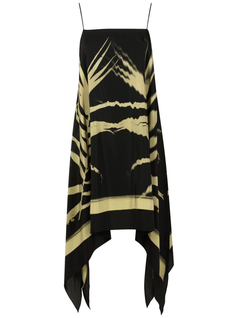 Lenny Niemeyer abstract-print handkerchief-hem top - Black