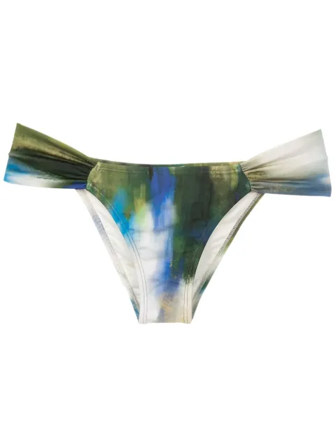 Lenny Niemeyer abstract-print draped bikini bottoms 