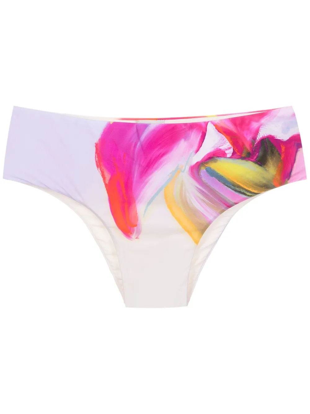 Lenny Niemeyer Abstract High-rise Bikini Bottoms In White