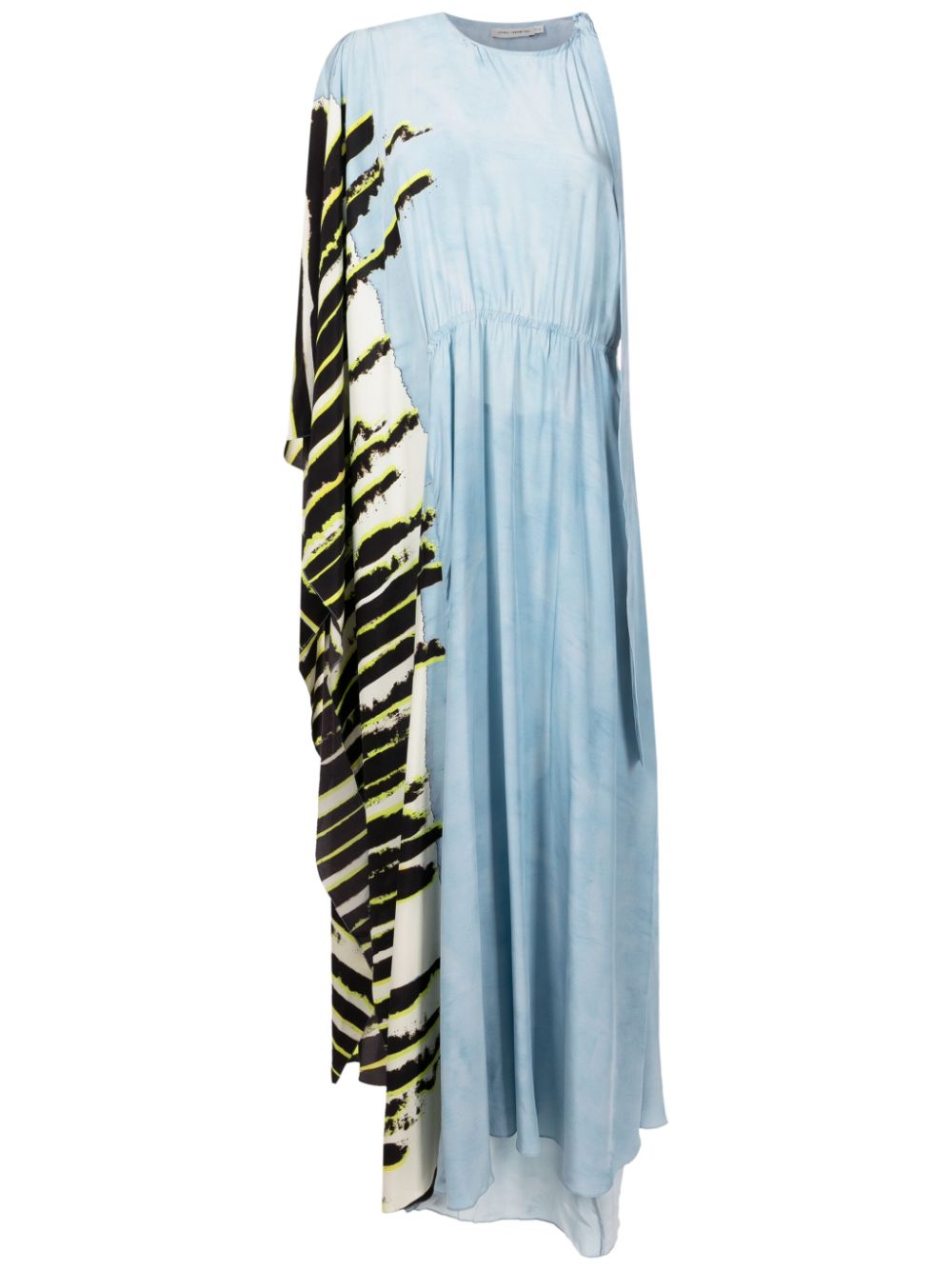 Lenny Niemeyer Abstract-print Off-shoulder Dress In Blue