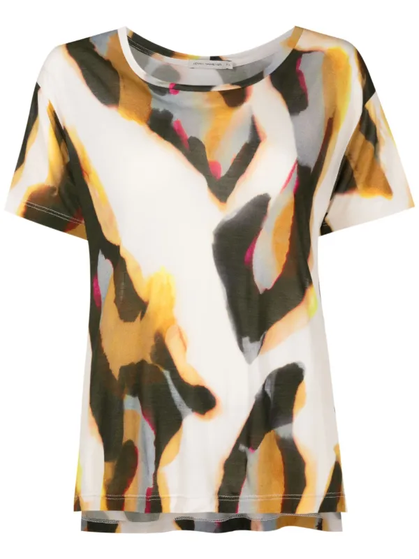 Lenny Niemeyer Quadri animal print T Shirt Farfetch