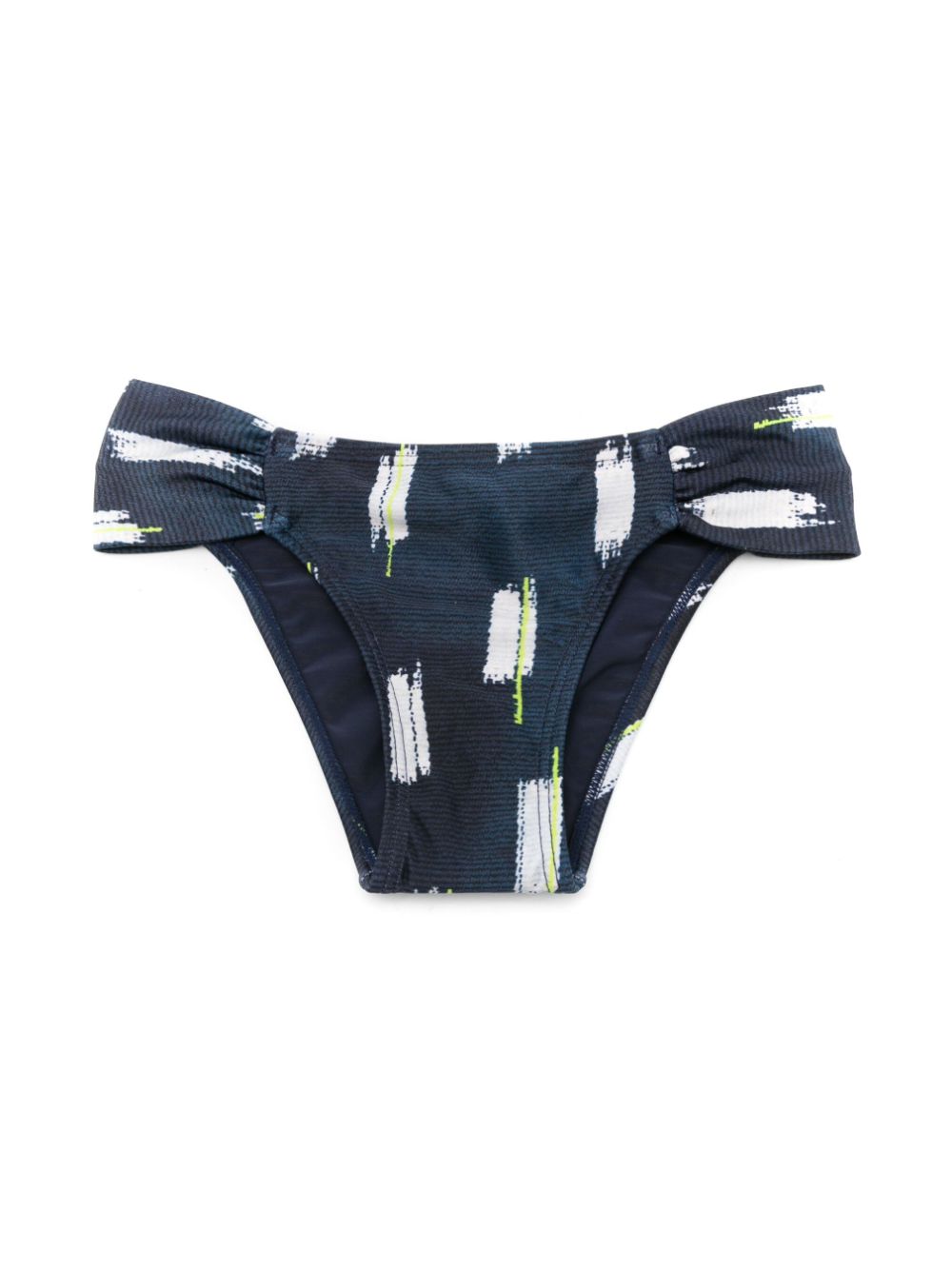 Lenny Niemeyer abstract-print draped bikini bottoms - Blue