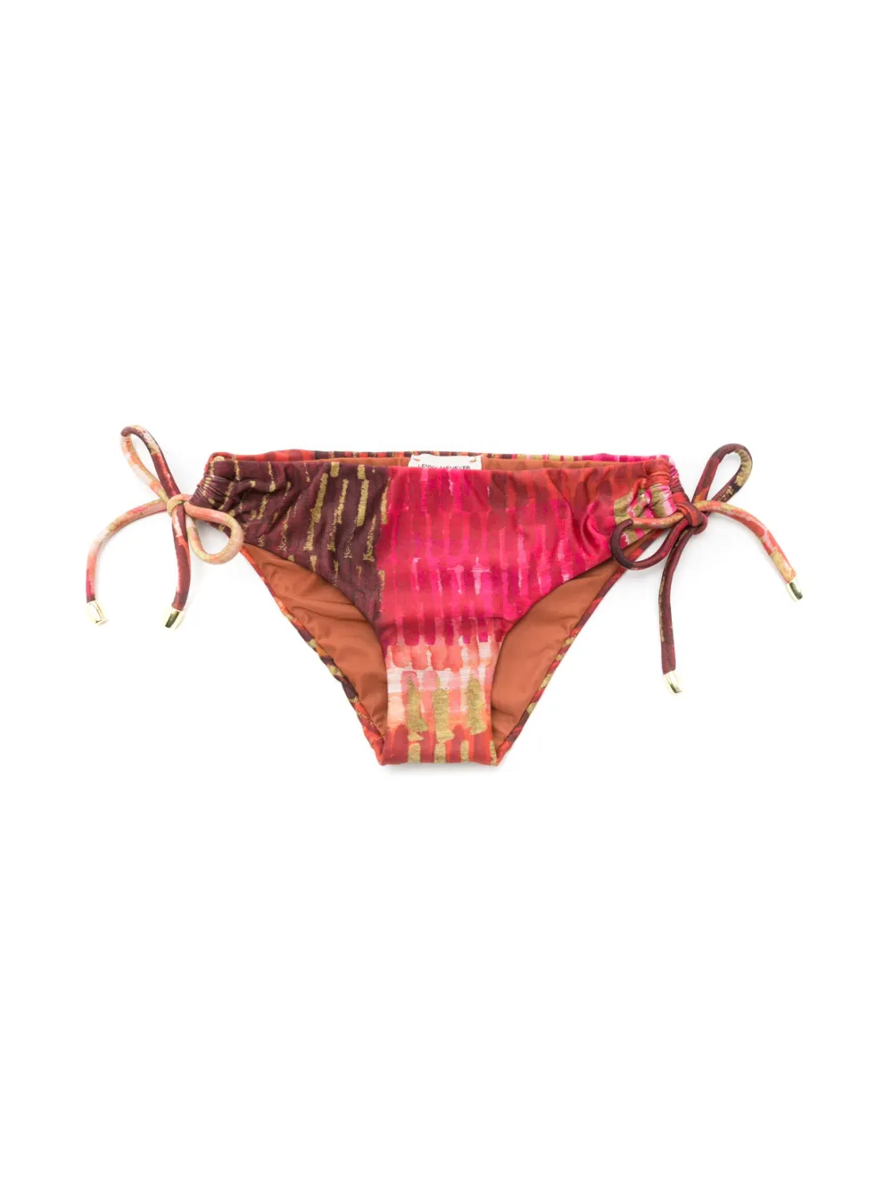 Lenny Niemeyer Kids' Abstract-print Tied Bikini Bottoms In Brown