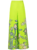 Lenny Niemeyer dandelion-print silk palazzo pants - Green
