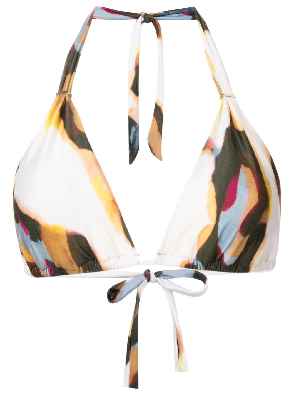 graphic-print bikini top