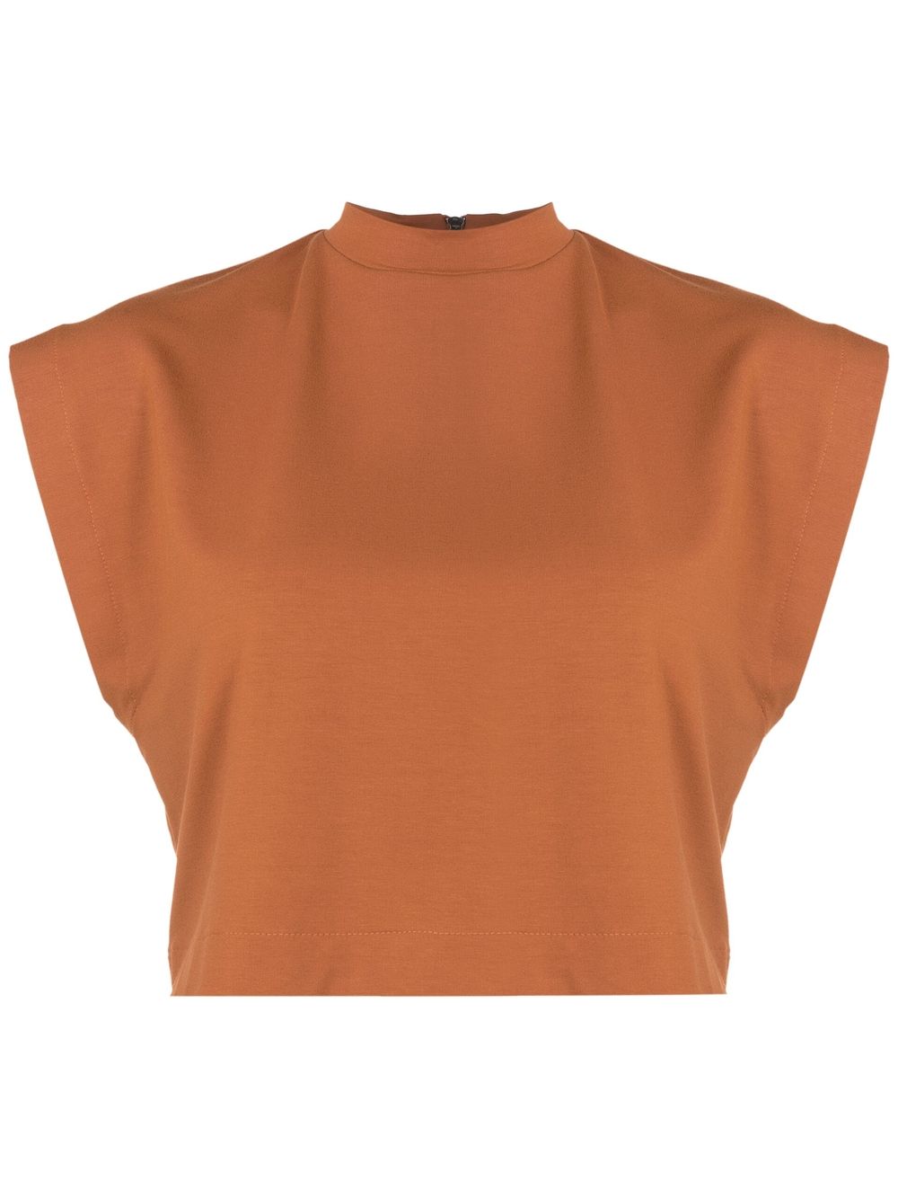 Lenny Niemeyer mock-neck cropped top - Brown