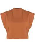 Lenny Niemeyer mock-neck cropped top - Brown