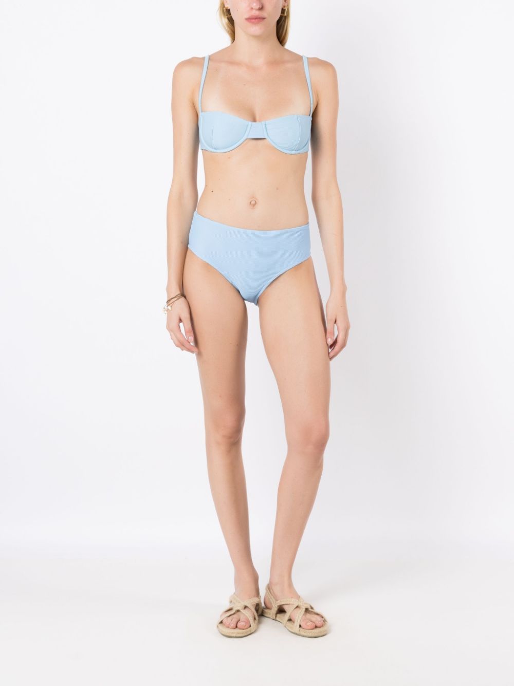 Lenny Niemeyer Geribbelde bikinislip - Blauw