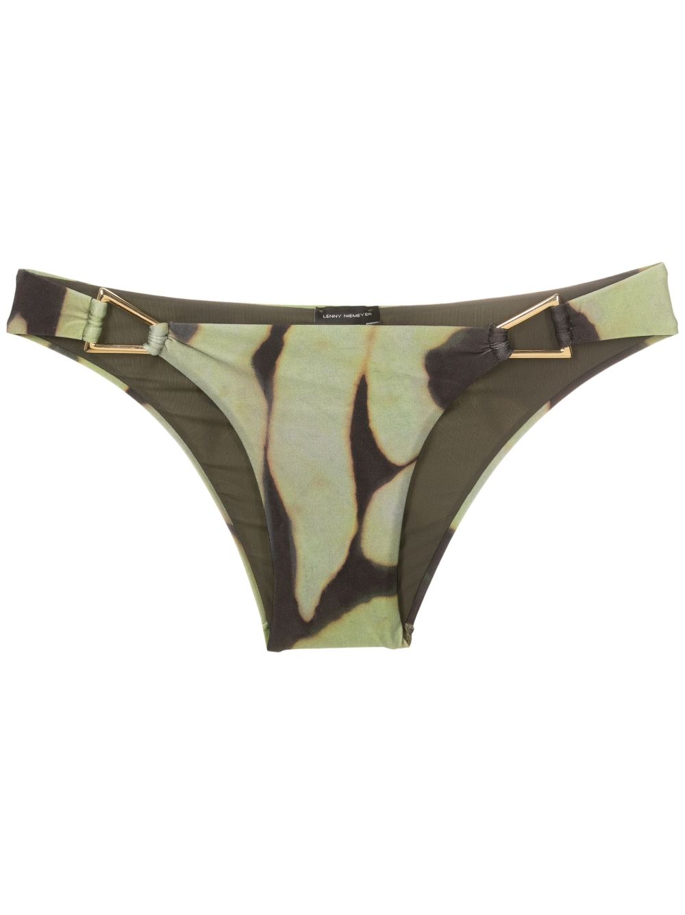 Lenny Niemeyer Camouflage Off-shoulder Bikini Set In Green