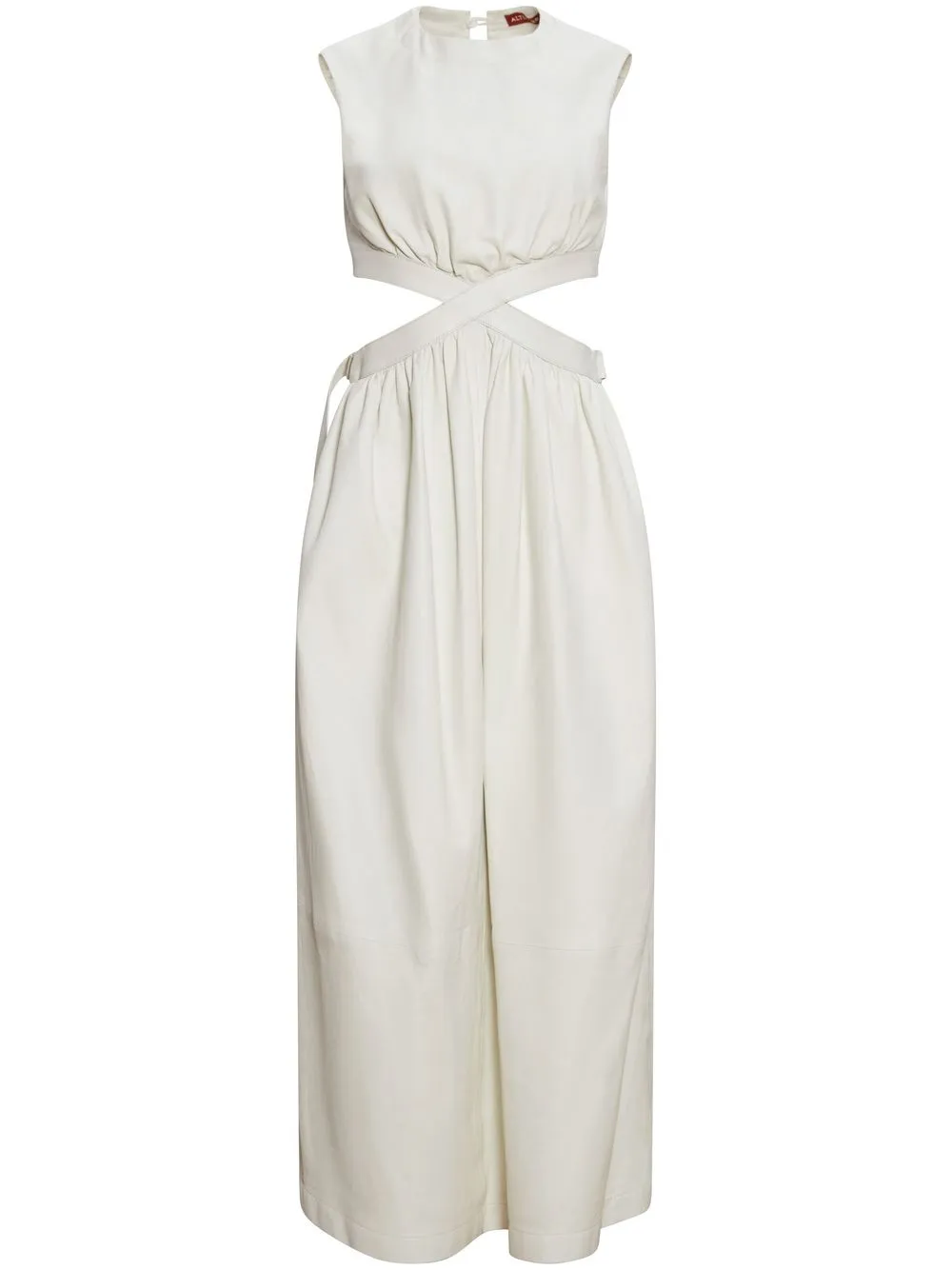 Shop Altuzarra Cut-out Sleeveless Dress In Weiss