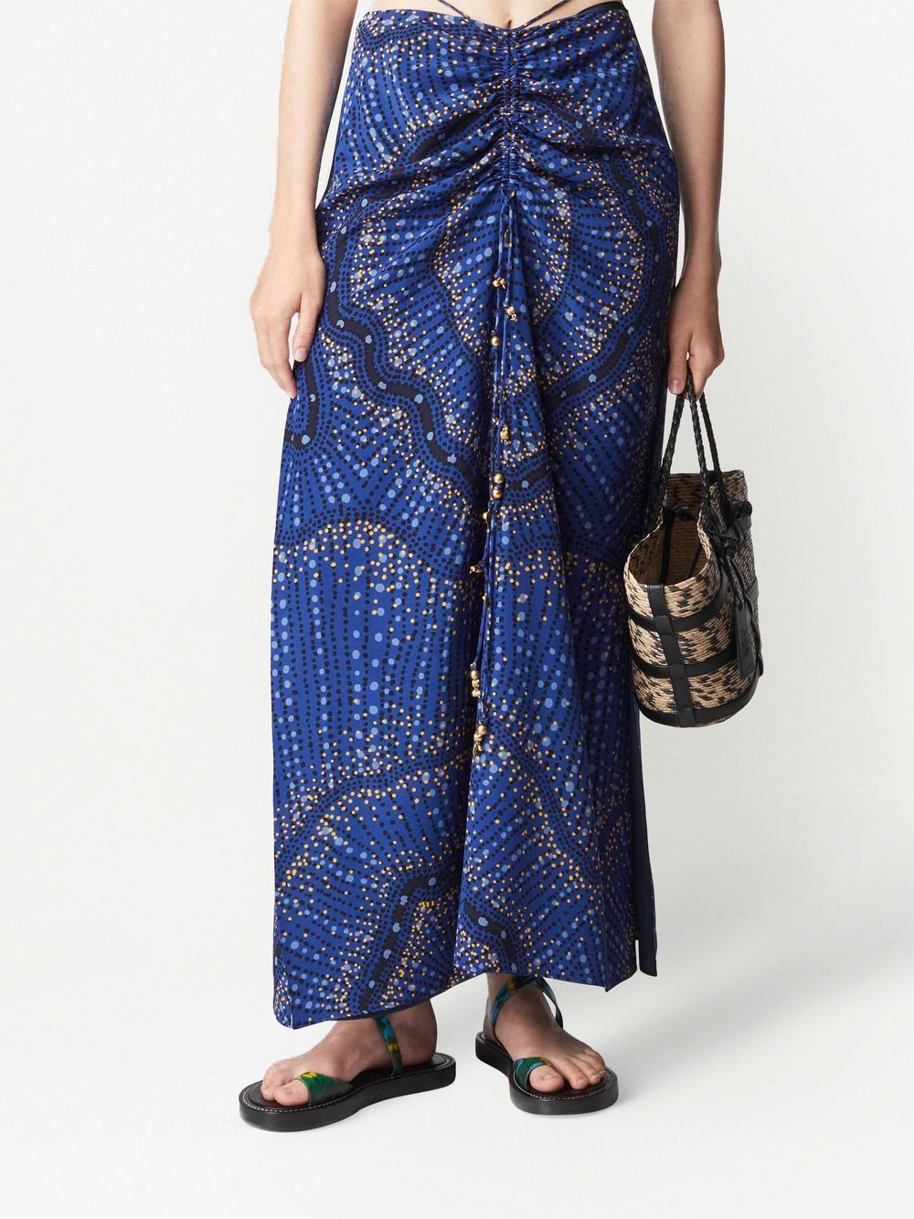 Shop Altuzarra Graphic-print Skirt In Blau