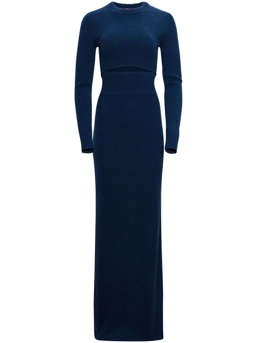 altuzarra mimani cashmere maxi dress - blue