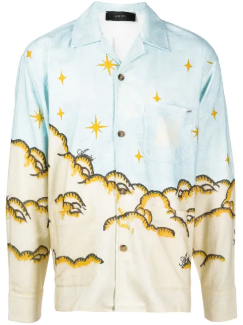 AMIRI chemise en coton à imprimé Sunscape
