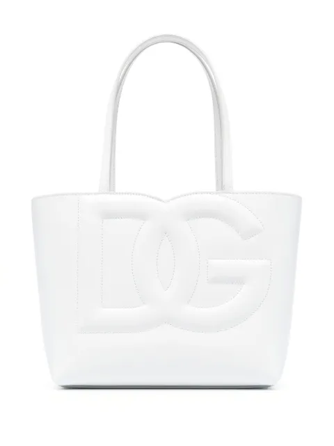 Dolce & Gabbana DG logo leather tote bag