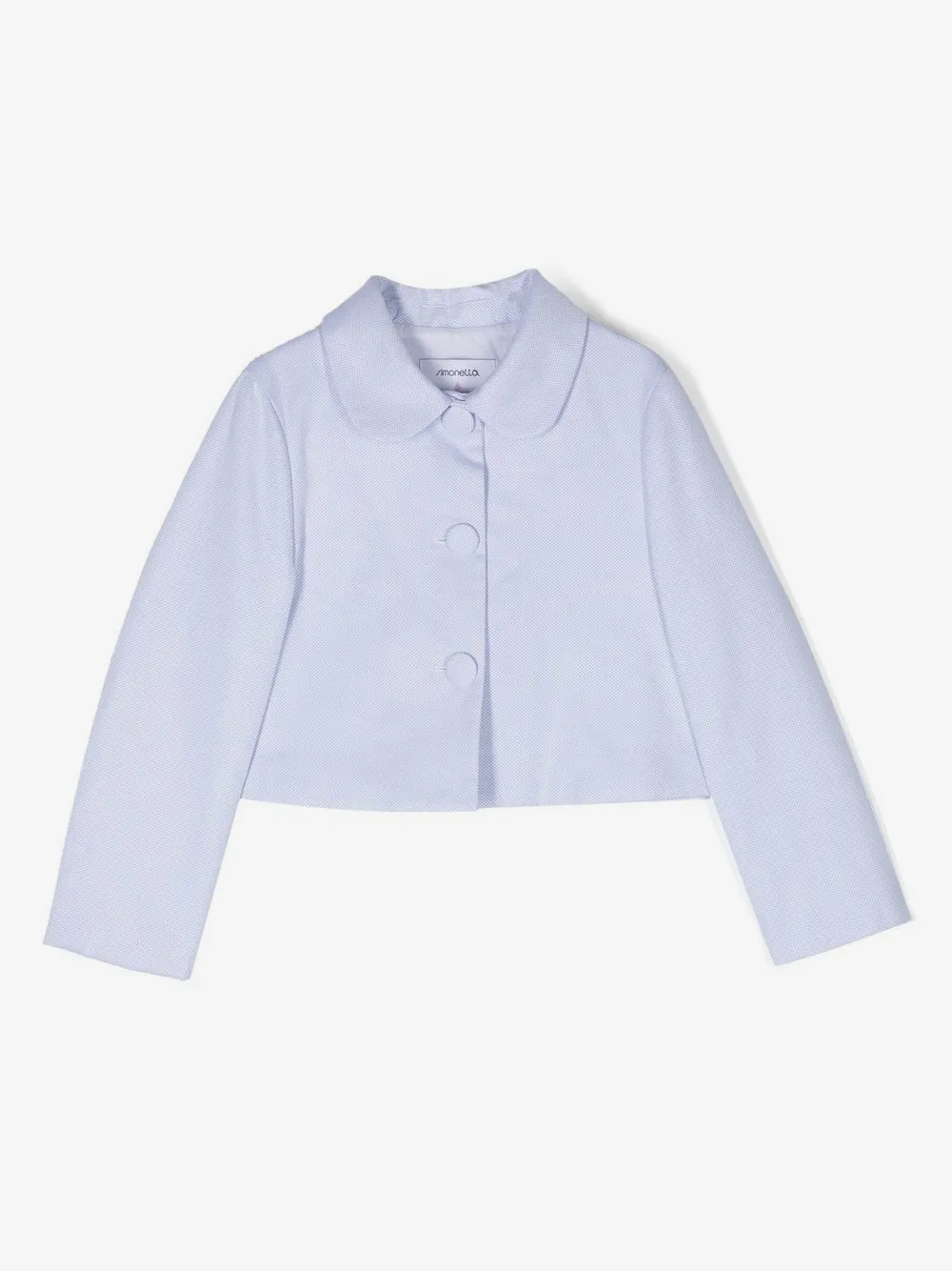 Simonetta cropped Peter Pan-collar jacket | Blue | Image 1