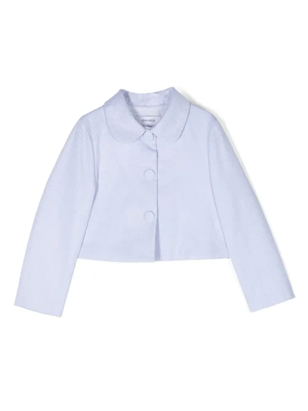 Simonetta Cropped Peter Pan collar Jacket Farfetch