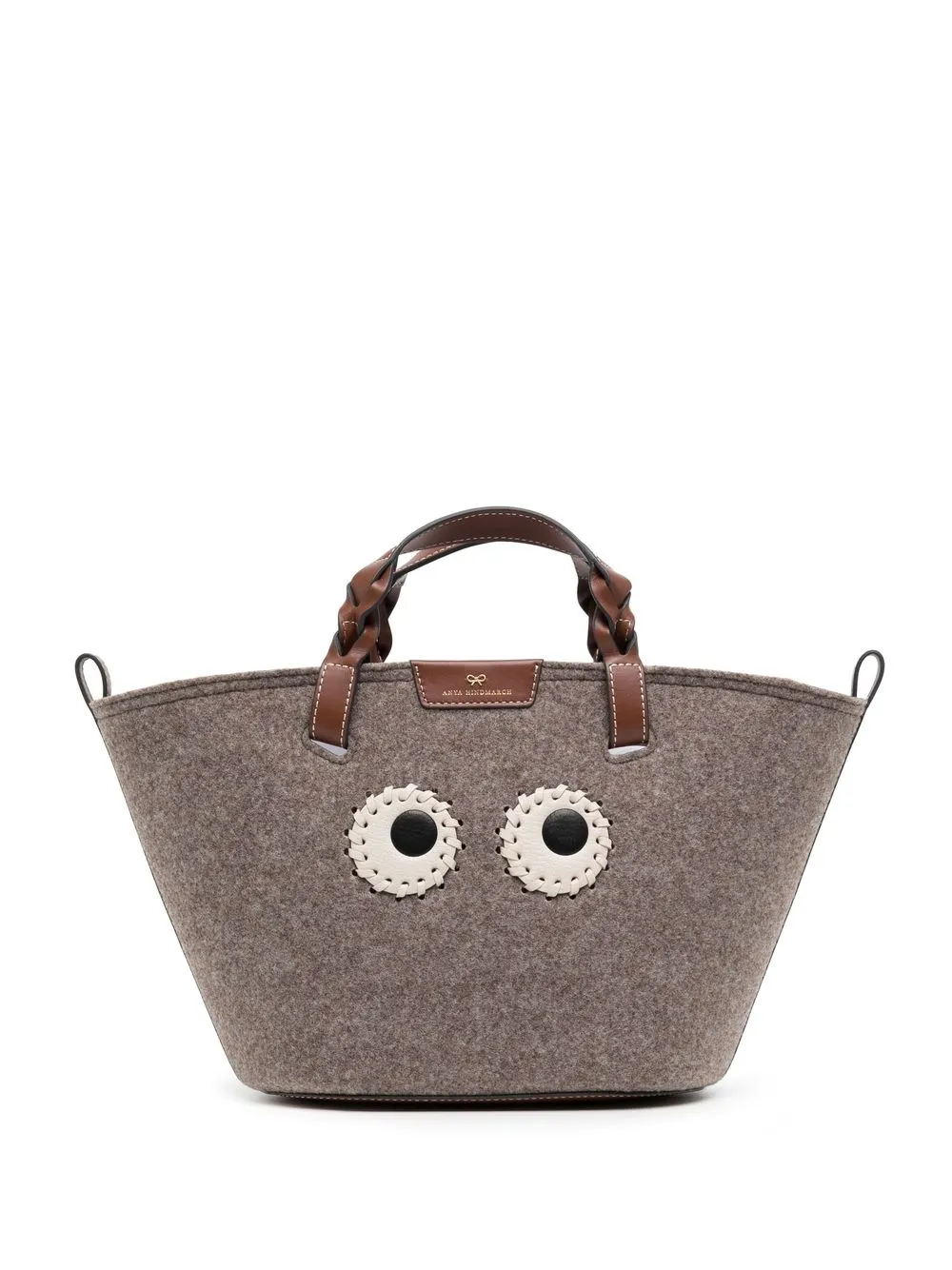 

Anya Hindmarch Eyes felt tote bag - Brown