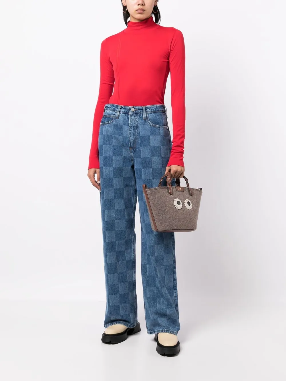 Anya Hindmarch Eyes vilten shopper - Bruin