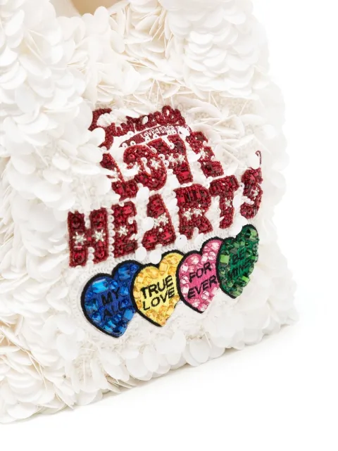 Anya Hindmarch Love Hearts embroidered tote bag 162135 - 3