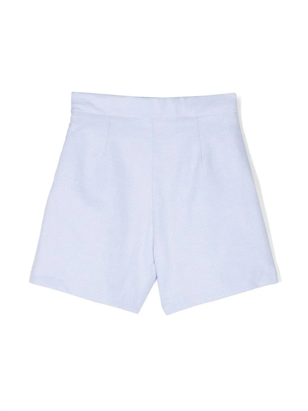 Shop Simonetta Ruffle-trim Pleated Shorts In Blue