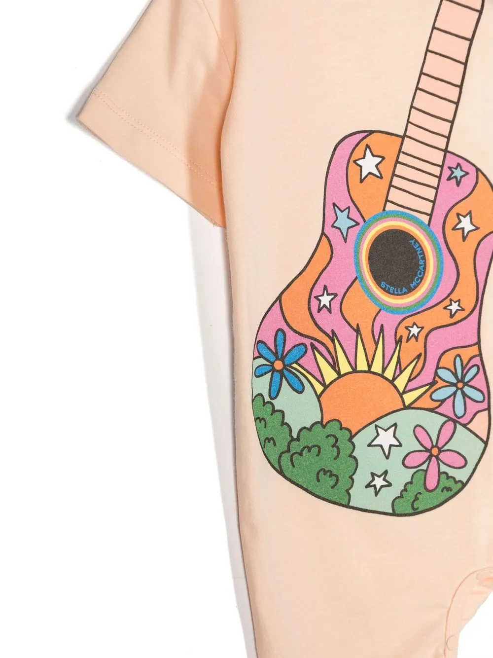 Stella Mccartney Guitar-print Shorties In 橘色