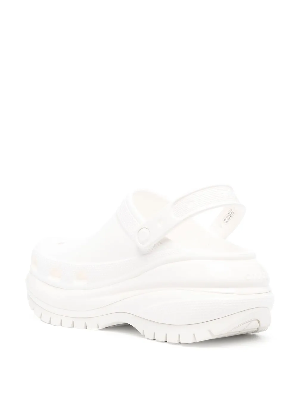 Crocs perforated platform clogs White