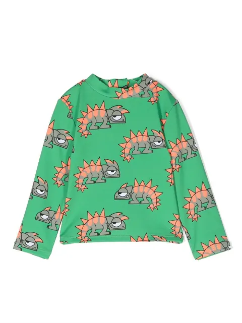 Stella McCartney Kids - lizard-print long-sleeve top