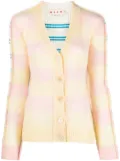 Marni stripe-pattern cardigan - Yellow