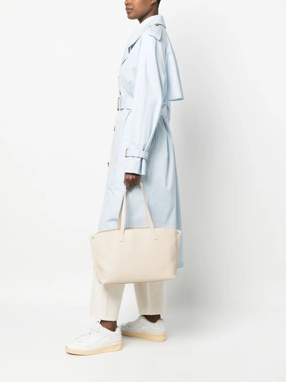 Akris Leren shopper - Beige