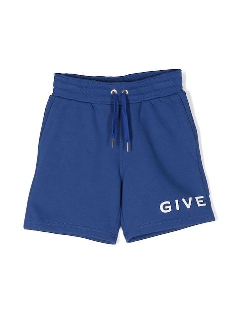 Givenchy Kids logo印花抽绳短裤