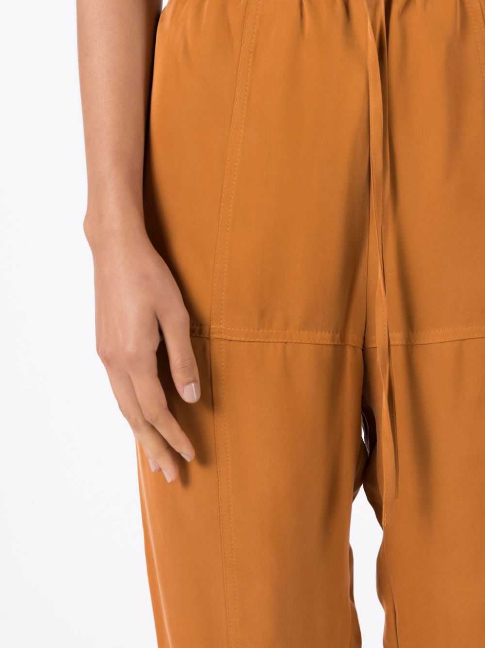 Shop Uma Raquel Davidowicz Pote Drawstring-waistband Detail Trousers In Brown