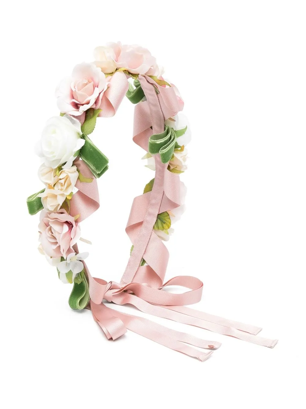 

Colorichiari faux-flower ribbon hairband - Pink